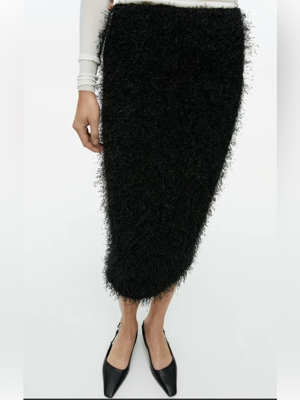 Arket textured pencil skirt